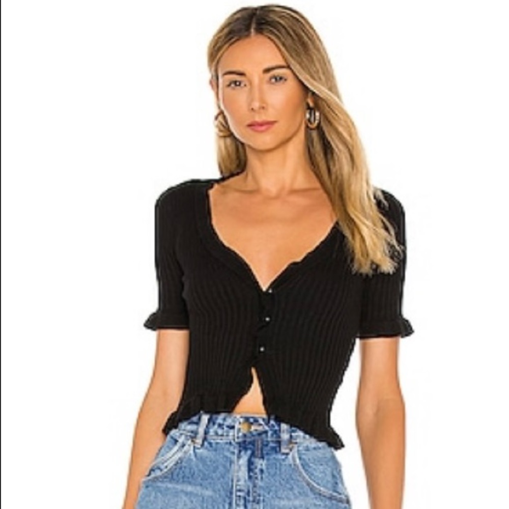 Lovers + Friends Short-Sleeve V-Neck Cardigan